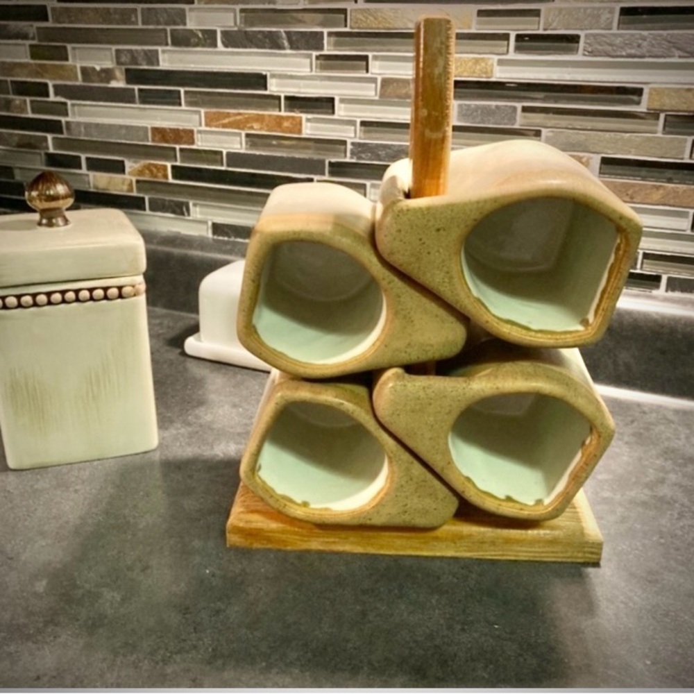 Vintage Rodolfo Padilla Mugs & Stand NEW